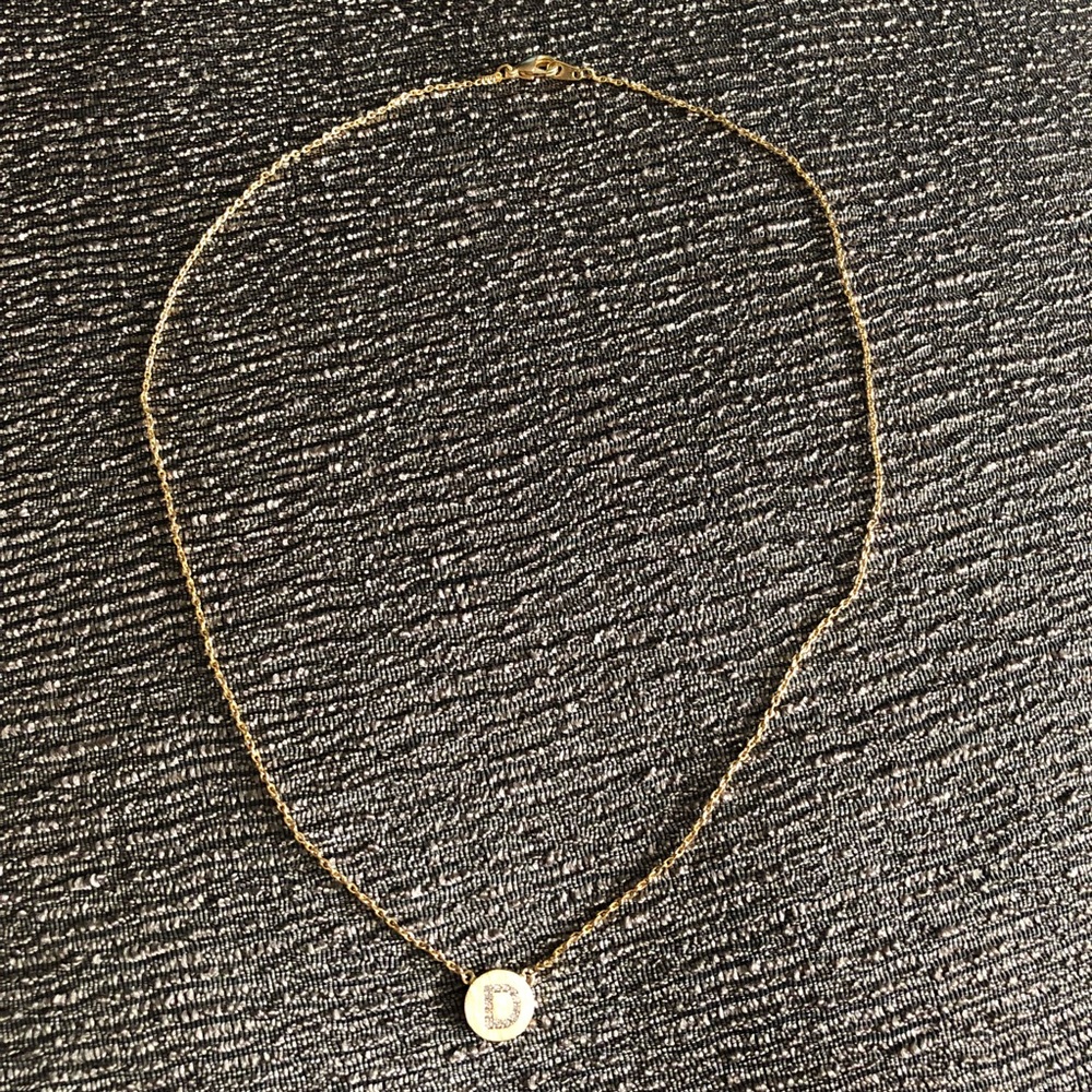 “D” Initial Charm Necklace